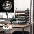 thumbnail image 7 of Mind Reader Desk Organizer with 5 Sliding Trays, Black, 7 of 7