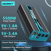 XDZWATT 12V 3000W Continuous 5500W Surge Power Inverter for Car