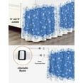 thumbnail image 3 of Christmas Dreamlike Bed Skirt California King Size 18 Inch Drop, Winter Snowflake Blue Background Wrap Around Dust Ruffle Bedskirts, Wrinkle & Fade Resistant Easy Fit Bedskirt with Adjustable Elastic, 3 of 8