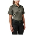 thumbnail image 3 of 5.11 Work Gear Women's Polyester Fabric Performance Short Sleeves Polo Shirt, TDU Green, Small, Style 61165, 3 of 7