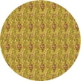 thumbnail image 1 of Ahgly Company Tapis Rond Lavable en Machine Intérieur Transitionnel Jaune Safran, 4 Pieds Rond, 1 of 7