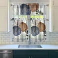 thumbnail image 3 of Boho Kitchen Curtains for Windows – Rustic Tribal Floral Print Cafe Curtains, Vintage Bohemian Geometric Panels for Home Décor, 3 of 6