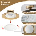 thumbnail image 4 of Dimmable Modern Mid-Century Ceiling Light, Black and Gold LED Semi Flush Mount Ceiling Light, 5CCT 2700K-6000K Lighting Fixture Ceiling Lamp with Gla, 4 of 8