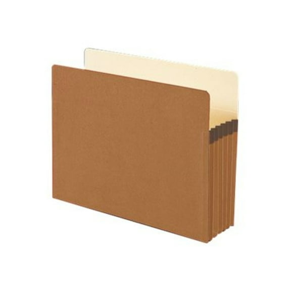 Smead® Expanding File Pockets, 5 1/4" Expansion, Letter Size, 100% Recycled, Redrope, Box Of 10