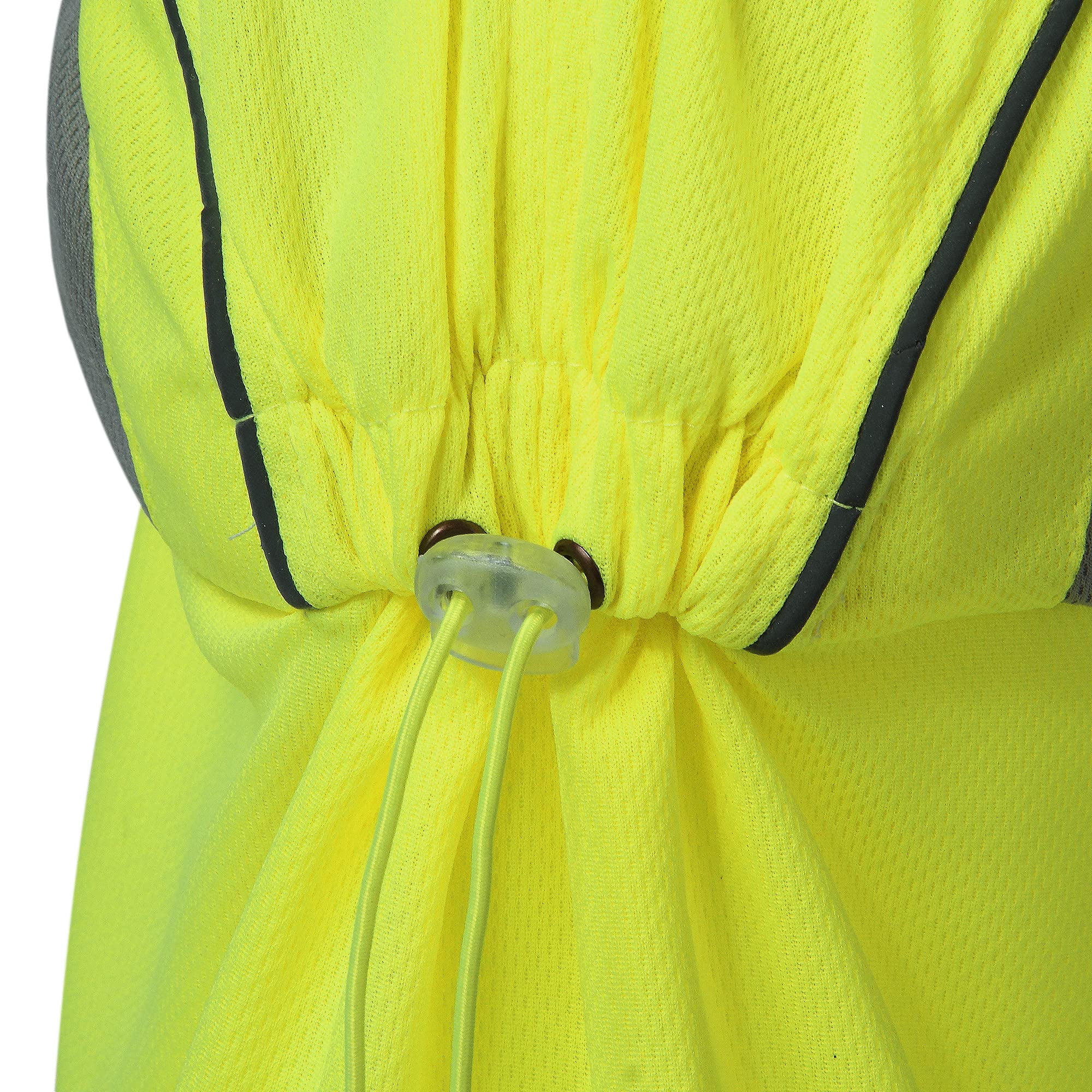 A-SAFETY Mens UV Sun Protection work Cap Safari Hike Cap with Reflective Neck Flap Fishing Orang Yellow Hat