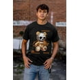 thumbnail image 5 of Urban Careless Teddy Bear Skull Men's Graphic T Shirt Tees Brisco Brands S, 5 of 6