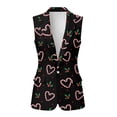 thumbnail image 2 of Uorisanigo Cane Heart Christmas Women's Sleeveless Vest Blazer Loose Waistcoat Vest for Women with Pockets Blazer Vests Fashion Outerwear Size 3XL, 2 of 7