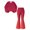 Multicolor, variant on CYRBOKO Girls 2 Piece Outfit Sets Size 7-8, Gradient Color Fall Winter Casual Elastic Waist Long Sleeve Tops and Flare Pants Watermelon Red