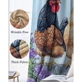 thumbnail image 3 of Vintage Rooster Blackout Curtains for Bedroom Living Room Darkening Curtains 84 Inch Length 2 Panels Set Spring Floral Pastoral Animals Watercolor Window Curtain Window Treatment Drapes 52"x84", 3 of 9