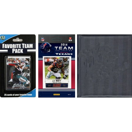 C&I Collectables NFL Houston Texans Licensed 2014 Score Team Set and Favorite Player Trading Card Pack Plus Storage Album