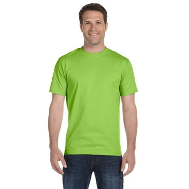 Hanes Beefy-T Men`s Short-Sleeve T-Shirt (Pack of 4) (2 Lime / 2 Black)