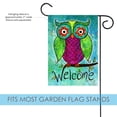thumbnail image 3 of Toland Home Garden Rainbow Owl Bird Welcome Flag Double Sided 12x18 Inch, 3 of 5