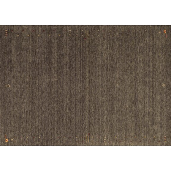 Ahgly Company Indoor Rectangle Abstract Brown Contemporary Area Rugs, 4' x 6'