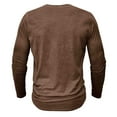 thumbnail image 5 of IROINNID Discount Button Up Shirts for Men Solid Round Neck Long Sleeve Pullover Breathable Shirt Blouse Tops,Khaki, 5 of 7