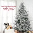 thumbnail image 5 of Spaco 9 FT Artificial Christmas Tree, Flocked Hinged Xmas Tree with 1939 Tips, Steel Base, Auto Open, Christmas Tree for Indoor Holiday Decoration, Green, 5 of 7