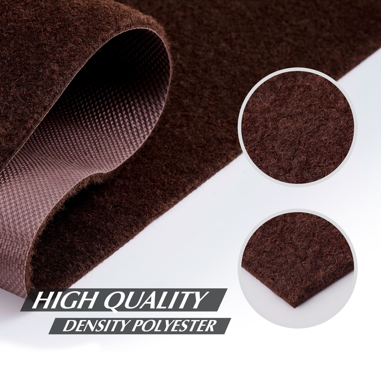 Morefany Outdoor Indoor Runner Rug Custom Size Rugs Non-Slip Hallway Carpet Runners with Rubber Backing Mat for Kitchen Entryway Garage Laundry 6ft x 75ft, Dark Brown
