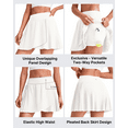 thumbnail image 2 of G4Free Wrapped Front Pleated Tennis Skirts for Women High Waisted A Line Golf Skorts Soft Athletic Inner Shorts with Pockets, 2 of 7