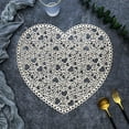thumbnail image 4 of KQJQS Heart-shaped hollow-out PVC placemat, Heat-resistant insulation mat for home use, 4 of 6