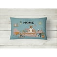 thumbnail image 2 of Carolines Treasures CK7982PW1216 Brindle Bull Terrier Sweet Home Canvas Fabric Decorative Pillow 12H x16W multicolor, 2 of 4
