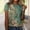 Army Green, variant on Graphic Womens T Shirts Short Sleeve Khaki Crew Neck Blouses Flower Tops for Women