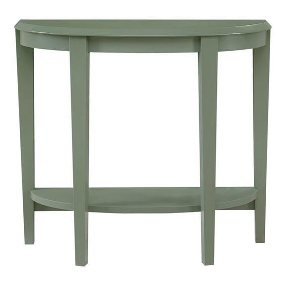 Furniture of America Eski Wood Console Table with Bottom Shelf in Sage Green