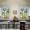 thumbnail image 4 of Tropical Floral Kitchen Curtains Set, 3 Piece Rod Pocket Tier and Valance Set, Exotic Floral Kitchen Window Curtains for Dining Rooms, 4 of 6