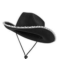 thumbnail image 2 of Women Rhinestone Cowboy Hats Sequined Wide Brim Western Hat Shiny Cowgirl Cap for Party Holidays, 2 of 6