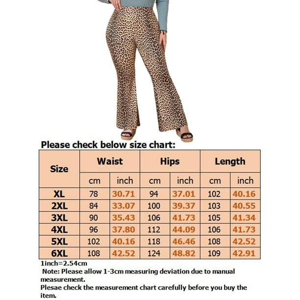 MAWCLOS Women Palazzo Pants High Waist Bell Bottom Plus Size Flare Pant  Casual Running Tummy Control Leggings Brown 2XL 