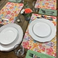 thumbnail image 5 of Highland Home "Bright Floral" 4-Pack Cotton Blend Washable Placemats, 5 of 6