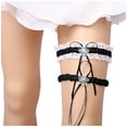 thumbnail image 3 of Bridal Throw Lace Garter For Bachelorette Party Weddings Women Elastic Leg Ring, 3 of 6