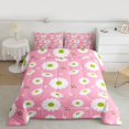 thumbnail image 2 of Feelyou Cartoon Flower Kids Twin Comforter Sets, Pink Groovy Floral Bedding Set, 2 Pieces, 2 of 8