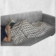 thumbnail image 6 of Geometric Soft Flannel Fleece Throw Blanket, Pattern Star Shapes Contemporary Style Modern Design, Cozy Plush for Indoor and Outdoor Use, 50" x 70", Charcoal Grey and Ivory, by Ambesonne, 6 of 6