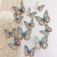 thumbnail image 2 of AOQIANLAN Elegant 3D Butterfly Wall Stickers with Golden Border for Weddings & Decor 24PCS PY3025-YJ, 2 of 9
