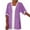 Purple, variant on Lindreshi Winter Coats for Women Plus Size Clearance Women Fashion Cardigan up Casual Solid Color Half Sleeve Hoodeless Tops