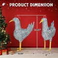 thumbnail image 4 of IVV Lighted Rooster Christmas Decoration, 25.59 Inch Pre-Lit Outdoor Indoor Cute Décor for Lawn Porch Xmas Vacation Party with White LED Lights, 4 of 10