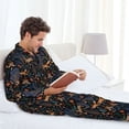 thumbnail image 6 of Balery fall fox deer bird Pattern Pajama Sets for Men Long Sleeve 2 Piece Sleepwear Loungewear Sets Soft PJ's with Pockets Long Sleeve Comfy Pj Sets-X-Large, 6 of 7