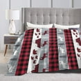thumbnail image 4 of Kll Fleece Blanket Plush Throw Blanket Buffalo Plaid Forest,Soft Fuzzy Cozy Flannel Blanket For Couch Sofa Bed.(40"X30"), 4 of 9