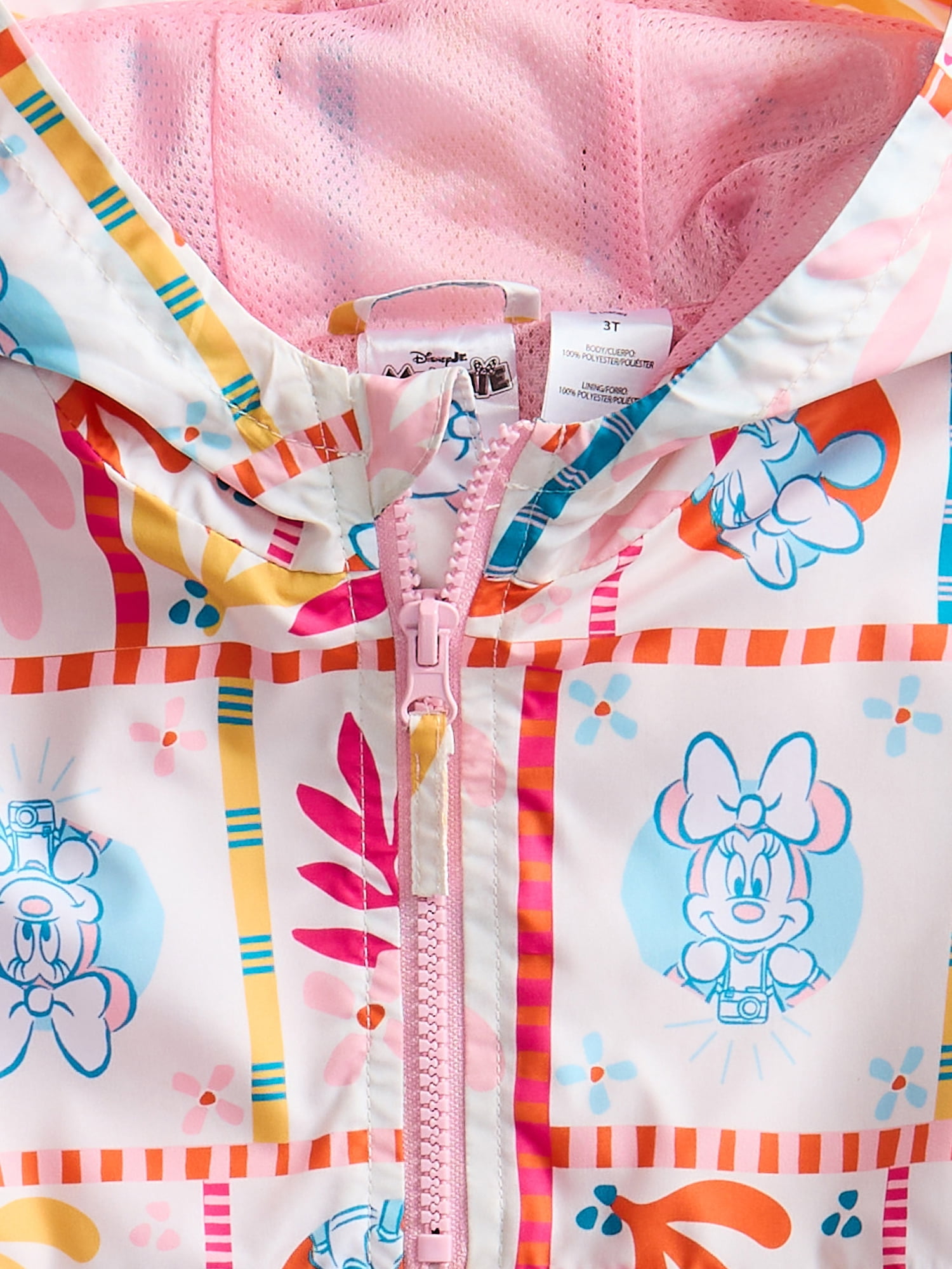 Character Toddler Girl Half- Zip Windbreaker with Hood, Sizes 2T-5T