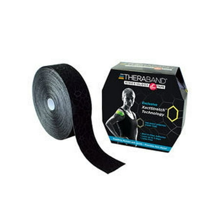 TheraBand Kinesiology Tape With XactStretch Indicator For Perfect Stretch and Application Every Time, Best In Class Adhesion, Water Resistant, 2 Inch x 103.3 Foot Bulk Roll,