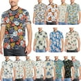 thumbnail image 5 of Weiv Mens Adult Polyester Short SleeveTshirt Hawaiian Tee for Men Casual Round Neck Shirt, 5 of 5