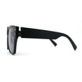 thumbnail image 3 of Retro Oversize Thick Plastic Horn Rim Flat Top Mobster Sunglasses Matte Black, 3 of 4