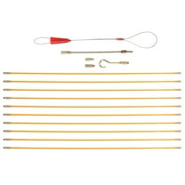 HEMOTON 1 Set Fiberglass Wire Running Kit Cable Puller Wire Pulling Tools For Electricians Home Office Construction Pull Rods Accessories