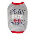thumbnail image 2 of CBFFDC Letter Print Pet Clothes Adorable Letter Print Pet T shirts Threaded Neckline Two Legged Design Soft Comfortable Summer Puppy Clothes, 2 of 6