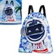 thumbnail image 2 of Bolsa de natación con cordón para niños, de tela Oxford, impermeable, con separación de humedad y secado, bolsa con cordón para niños y niñas, pequeña, astronauta azul océano, 2 of 12