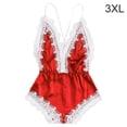 thumbnail image 1 of Lencería sexy Mujer Ropa interior con cuello en V profundo Body de malla de encaje para niña, Rojo, 3XL Methold XX000171-21, 1 of 7
