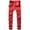 01 Red, variant on Men's Stretchy Ripped Jeans Distressed Destroyed Straight Leg Denim Pants Fashion Plain Solid Color Zipper Button Trousers Smart Casual Daily Wear Pants Size S-5XL