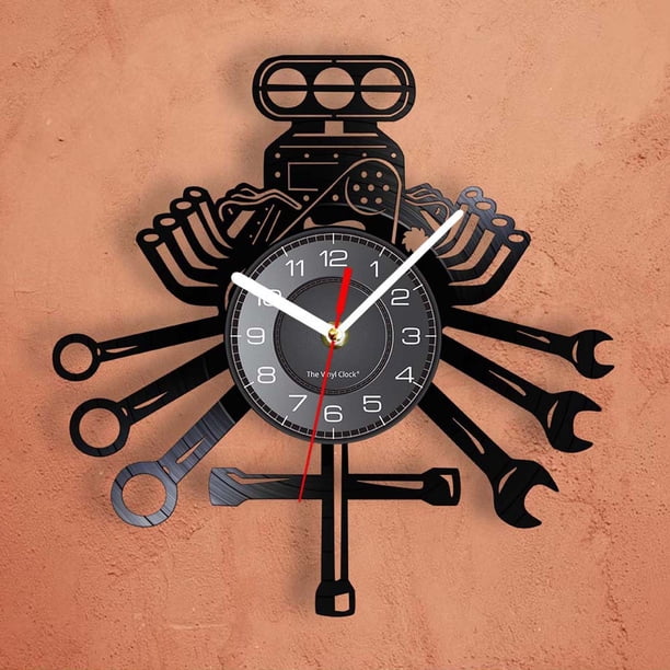 onlyliua ¡ Ofertas de Liquidación de Hoy Prime! Reloj de Pared con Disco de Vinilo Reloj de Pared Estilizado con Reparación de Automóviles