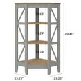 thumbnail image 6 of Wood Corner Bookcase 3 Shelf Corona Gray | Furniture Dash, 6 of 6