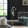 thumbnail image 5 of 46" In 11-Light Acrylic Globe Aluminun Led Chrysanthe Yellow Metal Floor Lamp, 5 of 7