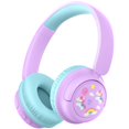 thumbnail image 1 of Auriculares Bluetooth iClever BTH22 para niños, 60 horas de reproducción, morado/verde, 1 of 6